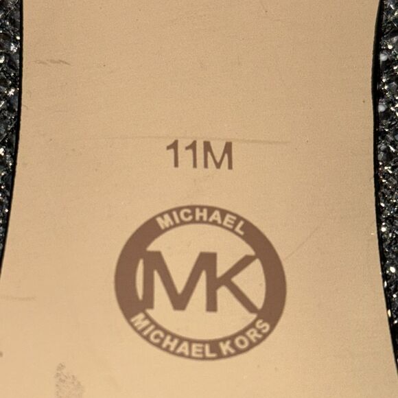 New Michael Michael Kors Rue Stiletto Booties Size 11 Silver Rhinestone - Picture 12 of 13